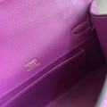 「#4215」 Hermès Swift Leather Anemone Purple Gold Buckle Kelly Bag 22cm