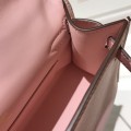「#4216」 Hermès 1st Generation Swift Leather Milkshake Pink Gold Buckle Kelly Bag 22cm