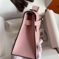 「#4217」 Hermès Swift Leather Pink Silver Buckle Kelly Bag 22cm