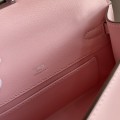「#4217」 Hermès Swift Leather Pink Silver Buckle Kelly Bag 22cm