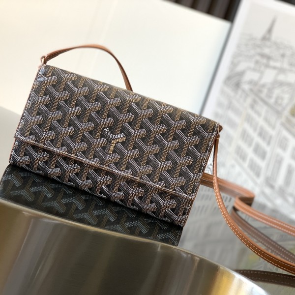 「#6099」Goyard - Black and brown - 020177 - 19 cm x 3.3 cm x 12 cm