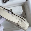 「#4218」 Hermès 1st Generation Swift Leather Milkshake Silver Buckle Kelly Bag 22cm