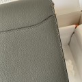「#4028」 Hermes pig nose bag grey Gold buckle buckle Roulis 19cm 「#4028」 Hermes pig nose bag grey Gold buckle buckle Roulis 19cm