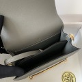 「#4028」 Hermes pig nose bag grey Gold buckle buckle Roulis 19cm 「#4028」 Hermes pig nose bag grey Gold buckle buckle Roulis 19cm