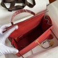 「#4224」 Hermès Epsom leather bright red gold buckle Kelly bag 25cm 「#4224」 Hermès Epsom leather bright red gold buckle Kelly bag 25cm