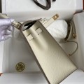 「#4234」 Hermès Epsom leather, milkshake white, gold buckle wax thread, Kelly bag 25cm 「#4234」 Hermès Epsom leather, milkshake white, gold buckle wax thread, Kelly bag 25cm