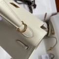 「#4234」 Hermès Epsom leather, milkshake white, gold buckle wax thread, Kelly bag 25cm 「#4234」 Hermès Epsom leather, milkshake white, gold buckle wax thread, Kelly bag 25cm