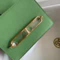 「#4030」Hermes Pig Nose Bag Avocado Green Gold Buckle Roulis 19cm