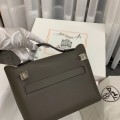 「#4251」 Hermes Pewter Gray Kelly Bag Y2424mini 21*16*12cm