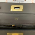 「#4251」 Hermes Pewter Gray Kelly Bag Y2424mini 21*16*12cm