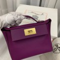 「#4253」 Hermès Anemone Purple Kelly Bag Y2424mini 21*16*12cm