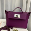 「#4253」 Hermès Anemone Purple Kelly Bag Y2424mini 21*16*12cm
