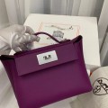 「#4253」 Hermès Anemone Purple Kelly Bag Y2424mini 21*16*12cm