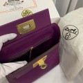 「#4253」 Hermès Anemone Purple Kelly Bag Y2424mini 21*16*12cm