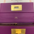 「#4253」 Hermès Anemone Purple Kelly Bag Y2424mini 21*16*12cm