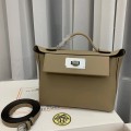 「#4254」 Hermès Milk Tea Kelly Bag Gold Buckle Y2424mini 21*16*12cm