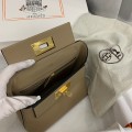 「#4254」 Hermès Milk Tea Kelly Bag Gold Buckle Y2424mini 21*16*12cm