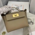 「#4254」 Hermès Milk Tea Kelly Bag Gold Buckle Y2424mini 21*16*12cm