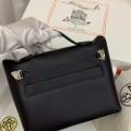 「#4255」Hermès Black Kelly Bag Gold Buckle Y2424mini 21*16*12cm