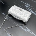 「#2173」 dior 1128 Matte Silver 21×11.5×4.5cm