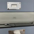 「#4258」 Hermes Linen Blue Kelly Bag Silver Buckle Y2424mini 21*16*12cm