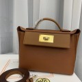 「#4260」 Hermes golden brown Kelly bag with gold buckle Y2424mini 21*16*12cm 「#4260」 Hermes golden brown Kelly bag with gold buckle Y2424mini 21*16*12cm
