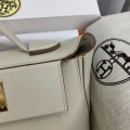 「#4263」 Hermes Milkshake White Kelly Bag Gold Buckle Y2424mini 21*16*12cm