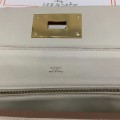 「#4263」 Hermes Milkshake White Kelly Bag Gold Buckle Y2424mini 21*16*12cm