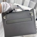 「#4265」Hermès Cumulonimbus Gray Kelly Bag Gold Buckle Y2424mini 21*16*12cm