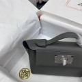 「#4266」Hermès Cumulonimbus Gray Kelly Bag Silver Buckle Y2424mini 21*16*12cm