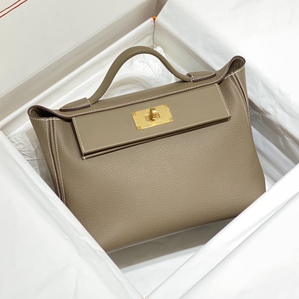 「#4267」 Hermes Kelly Bag Silver Buckle Y2424 29cm
