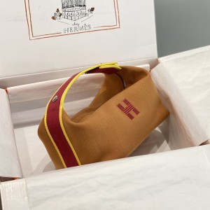 「#4271」 Hermes sesame color Trousse Bride-A-Brace bag  25*21*14cm