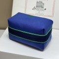 「#4275」 Hermès Blue Trousse Bride-A-Brace bag  25*21*14cm