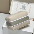 「#4277」 Hermès Beige/Elephant Grey Trousse Bride-A-Brace bag  25*21*14cm