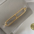 「#4036」Hermes Pig Nose Bag Pearl Grey Gold Buckle Roulis 19cm