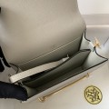 「#4036」Hermes Pig Nose Bag Pearl Grey Gold Buckle Roulis 19cm