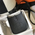 「#4278」 Hermès Black Silver Buckle Mini Eveylen 17cm 「#4278」 Hermès Black Silver Buckle Mini Eveylen 17cm