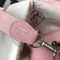 「#4279」 Hermes Pink Silver Buckle Mini Eveylen 17cm