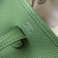 「#4282」 Hermes Avocado Green Silver Buckle Mini Eveylen 17cm