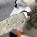 「#4284」 Hermes Milkshake White Silver Buckle Mini Eveylen 17cm