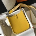 「#4287」 Hermes Amber Yellow Silver Buckle Mini Eveylen 17cm 「#4287」 Hermes Amber Yellow Silver Buckle Mini Eveylen 17cm