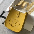 「#4287」 Hermes Amber Yellow Silver Buckle Mini Eveylen 17cm 「#4287」 Hermes Amber Yellow Silver Buckle Mini Eveylen 17cm
