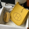 「#4287」 Hermes Amber Yellow Silver Buckle Mini Eveylen 17cm 「#4287」 Hermes Amber Yellow Silver Buckle Mini Eveylen 17cm