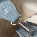 「#4294」Hermès Light Blue Silver Buckle Large Eveylen28cm