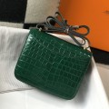 「#4297」 Hermès Constance Green Crocodile Pattern Gold Buckle Bag 19cm 「#4297」 Hermès Constance Green Crocodile Pattern Gold Buckle Bag 19cm