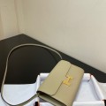 「#4303」Hermes Khaki Constance Gold Buckle Crossbody Bag 20cm