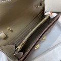 「#4306」 Hermès Elephant Grey Constance Gold Buckle Crossbody Bag 20cm