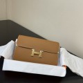 「#4307」 Hermès Gold Brown Gold Constance Crossbody Bag 20cm
