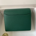「#4039」Hermes pig nose bag Roulis peacock green silver buckle 19cm