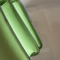 「#4322」 Hermès Constance Avocado Gold Buckle Bag 19cm